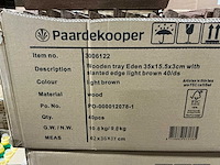 Partij wooden tray eden 35x15,5x3cm with slanted edge light brown (160x) - afbeelding 5 van  5