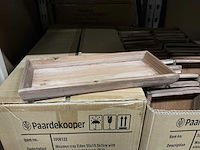Partij wooden tray eden 35x15,5x3cm with slanted edge light brown (75x) - afbeelding 1 van  5