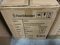 Partij wooden tray eden 35x15,5x3cm with slanted edge light brown (75x) - afbeelding 5 van  5