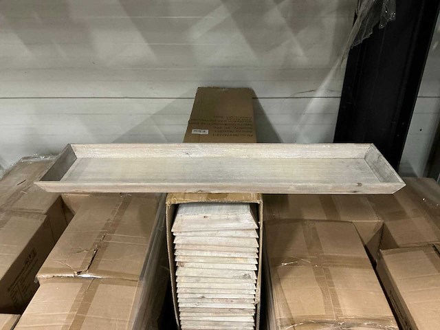 Partij wooden tray eden 80x20x4cm with slanted edge light brown (75x) - afbeelding 2 van  6