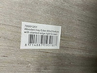 Partij wooden tray eden 80x20x4cm with slanted edge light brown (75x) - afbeelding 4 van  6