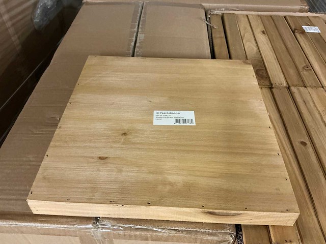 Partij wooden trays stratos 30x30x3cm natural (240x) - afbeelding 2 van  5