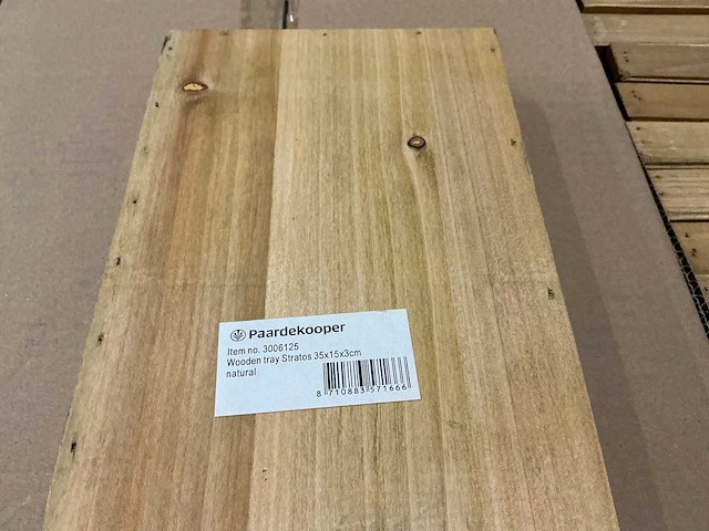 Partij wooden trays stratos 35x15x3cm natural (240x) - afbeelding 2 van  4