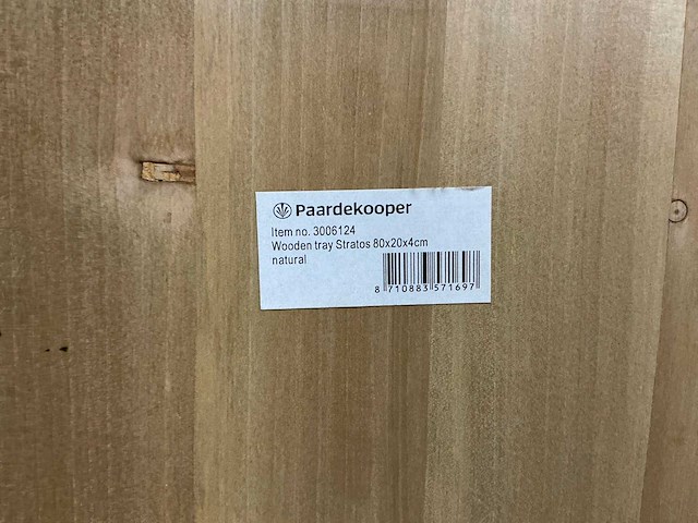 Partij wooden trays stratos 80x20x4cm natural (48x) - afbeelding 3 van  4