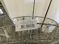 Partij wreath 58cm with 1800 led with timer ip44 metal wire silver color ring (10x) - afbeelding 3 van  5