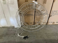 Partij wreath 58cm with 1800 led with timer ip44 metal wire silver color ring (10x) - afbeelding 5 van  5