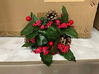 Partij wreath christmas rings ø7,6cm berries red r3 (320x) - afbeelding 1 van  4