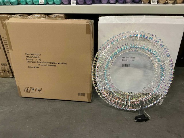 Partij wreath (outdoor) lighting with 200cm salingers 1152led met timer ip44 (10x) - afbeelding 2 van  6