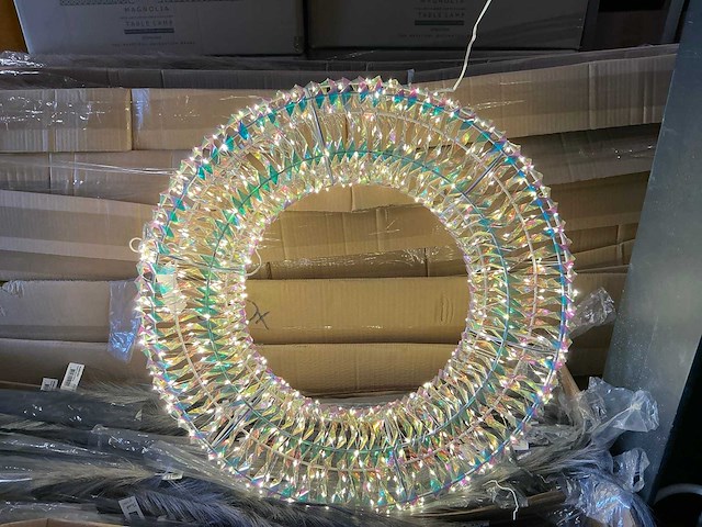 Partij wreath (outdoor) lighting with 60cm 720 led met timer ip44 (28x) - afbeelding 1 van  5