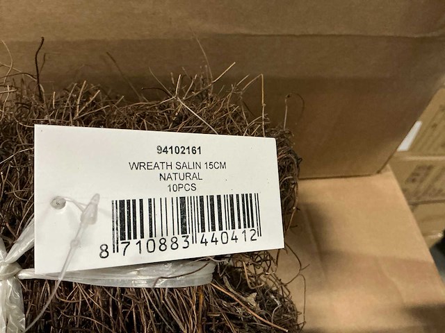 Partij wreath salin 15cm natural (760x) - afbeelding 3 van  6