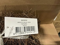 Partij wreath salin 15cm natural (760x) - afbeelding 3 van  6