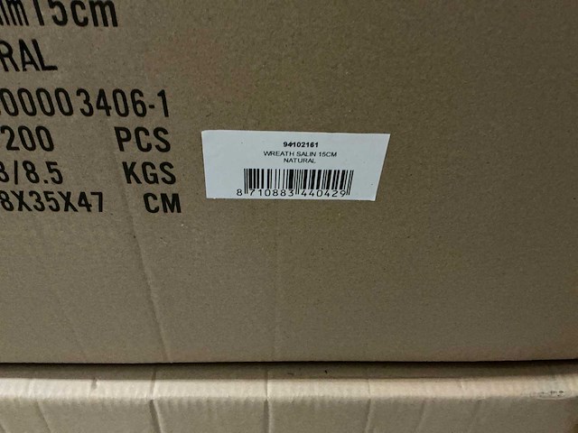 Partij wreath salin 15cm natural (760x) - afbeelding 6 van  6