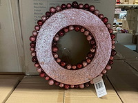 Partij wreath with balls d33cm red (48x) - afbeelding 2 van  4