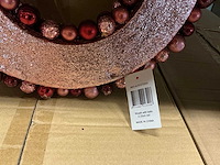 Partij wreath with balls d33cm red (48x) - afbeelding 1 van  1