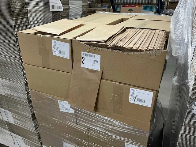 Partij zakjes bruin 16+2x5x34cm (42000x) - afbeelding 3 van  6