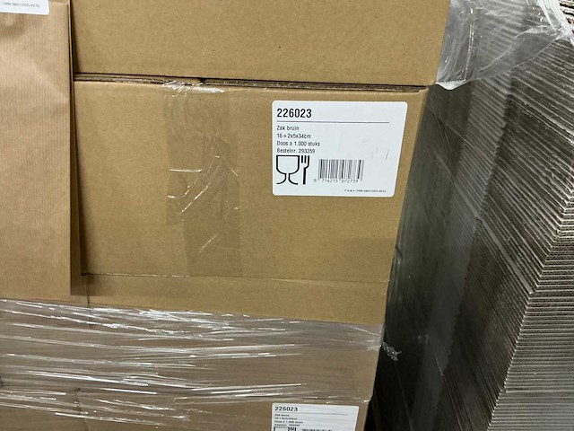 Partij zakjes bruin 16+2x5x34cm (42000x) - afbeelding 5 van  6