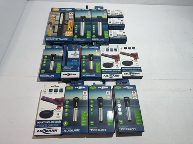Partij zaklampen en opladers, ansmann - afbeelding 1 van  4