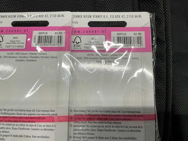 Partij zenner metal free haar elastieken 36pcs (4860x) - afbeelding 4 van  6