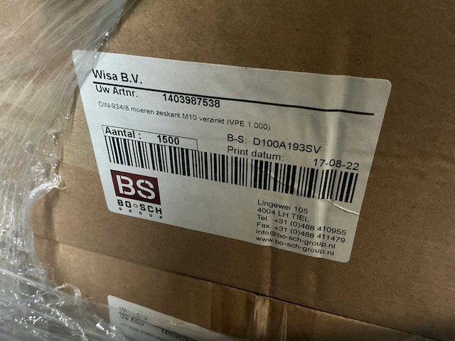 Partij zeskantmoeren m10 verzinkt - afbeelding 8 van  9