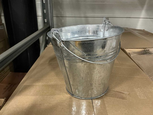 Partij zinc buckets ø16xh14,5cm (480x) - afbeelding 1 van  5