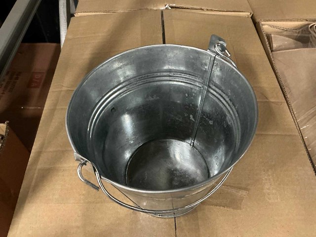 Partij zinc buckets ø16xh14,5cm (480x) - afbeelding 2 van  5