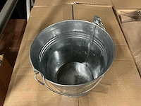 Partij zinc buckets ø16xh14,5cm (480x) - afbeelding 2 van  5
