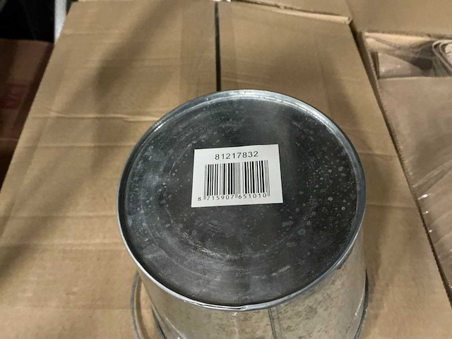 Partij zinc buckets ø16xh14,5cm (480x) - afbeelding 3 van  5