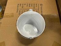 Partij zinc buckets with handles ø16xh14cm white zinc thickness 0.23mm (240x) - afbeelding 4 van  6