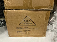 Partij zinc dish round natural d28xh9cm (200x) - afbeelding 3 van  3