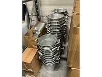 Partij zinc emmers 11l met oren (40x) - afbeelding 4 van  4