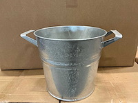 Partij zinc emmers 7l met oren h22xø24,5/20cm (314x) - afbeelding 1 van  5