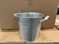 Partij zinc emmers 7l met oren h22xø24,5/20cm (314x) - afbeelding 2 van  5