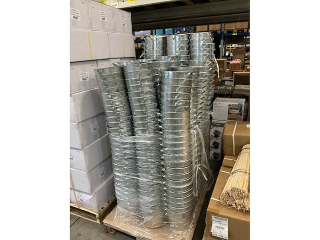 Partij zinc emmers 7l met oren h22xø24,5/20cm (314x) - afbeelding 5 van  5