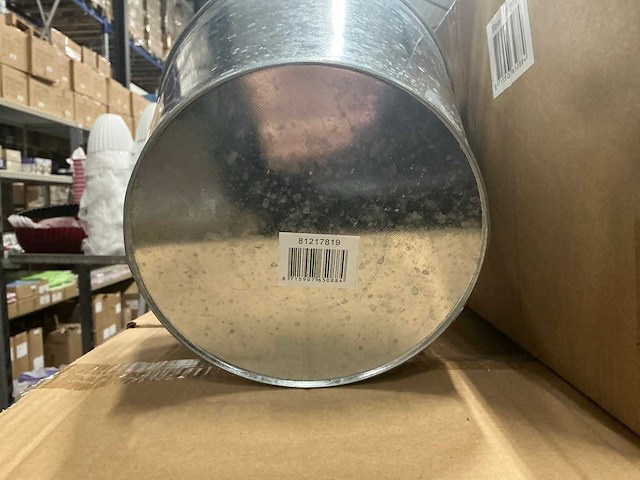Partij zinc emmers met houten handvat ø25xh21cm (468x) - afbeelding 2 van  4