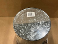 Partij zinc emmers met houten handvat h21,3xø25cm (480x) - afbeelding 2 van  3
