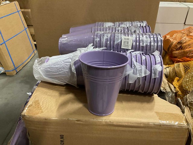 Partij zinc pot h12,5cm lilac (1000x) - afbeelding 1 van  6