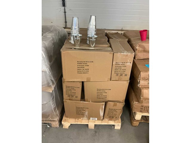 Partij zinc potten h12,5cm (4200x) - afbeelding 4 van  5