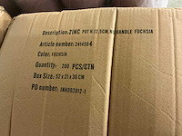 Partij zinc potten h12,5cm fuchsia (3700x) - afbeelding 3 van  5