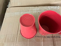 Partij zinc potten h12,5cm fuchsia (4000x) - afbeelding 2 van  4
