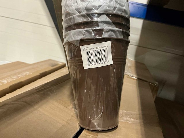 Partij zinc potten h12,5cm without handle brown (2000x) - afbeelding 4 van  6