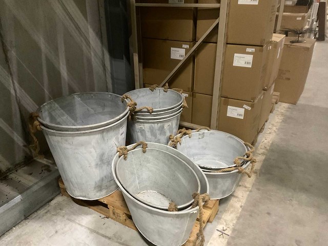 Partij zinken emmers - afbeelding 3 van  7