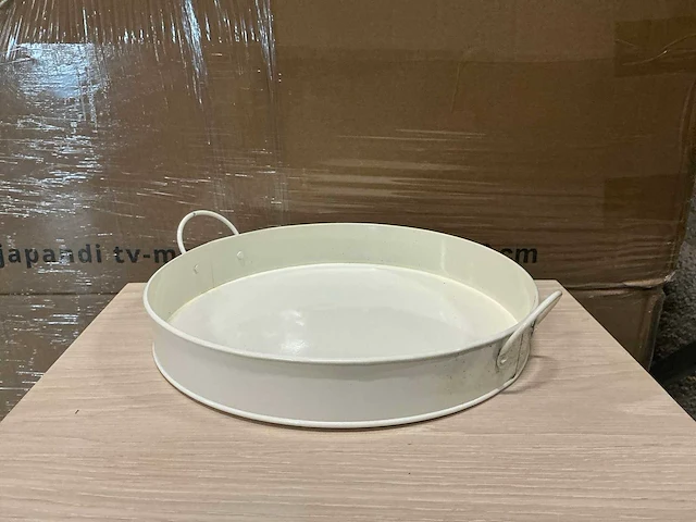 Partij zinken schalen ø26&29,5xh4&6cm (544x) - afbeelding 2 van  6