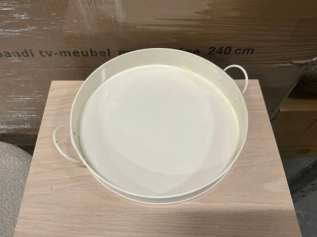 Partij zinken schalen ø26&29,5xh4&6cm (544x) - afbeelding 3 van  6