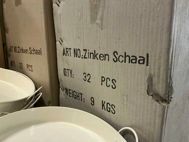 Partij zinken schalen ø26&29,5xh4&6cm (544x) - afbeelding 6 van  6