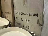 Partij zinken schalen ø26&29,5xh4&6cm (544x) - afbeelding 6 van  6
