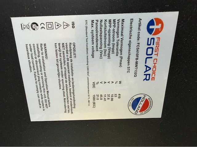 Partij zonnepaneel installatie materiaal - afbeelding 12 van  12