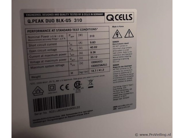 Partij zonnepanelen o.a. blk-g5 310-14 stuks - afbeelding 2 van  5