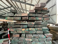 Partij zwaar houten balkhout – 207 stuks – ca. 20,6 m³ – lengtes tot 5,9 m - afbeelding 6 van  10