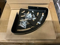 Partij zwarte aluminium douchehoekplanken (115x) - afbeelding 2 van  3
