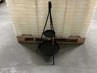 Partij zwarte etagères h79,5cm (12x) - afbeelding 1 van  4